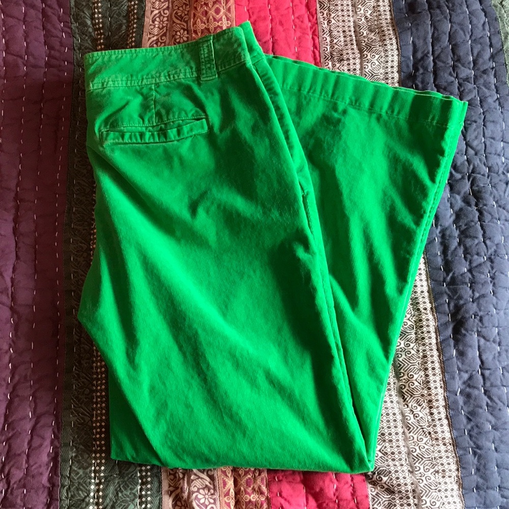 Lily Pulitzer green corduroy pants